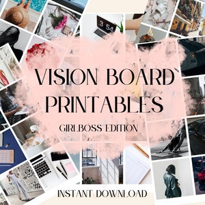 Vision Board Printable. Girl Boss Aesthetic. Vision Board - Etsy