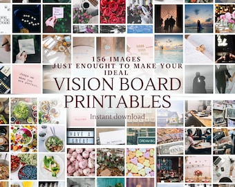 Imágenes imprimibles para tablero de visión. Kit imprimible para tablero de visión con 150 imágenes. Paquete de tablero de visión 2026. Descarga digital en PDF.