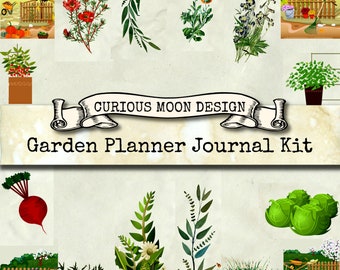 Garden Planner Journal Kit, Ideal crafting gift for all gardeners & allotement owners. Digital Download Printable