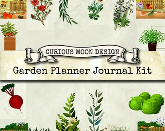 GARDEN PLANNER Journal, notebook, diary digital download printable kit. Ideal crafting gift for all gardeners & allotement owners