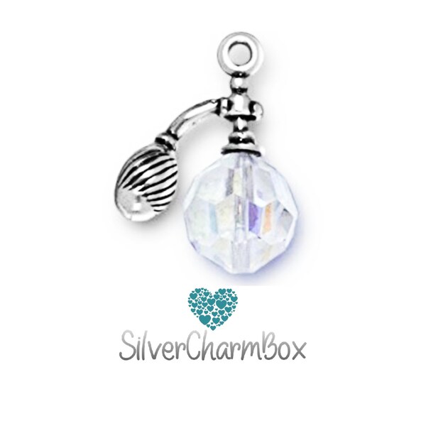 Sterling Silver Swarovski Crystal Flacon de Parfum Charme