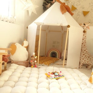 Coussin de sol fait main, décoration de chambre de bébé, coussin en coton surdimensionné, oreillers de sol, oreillers pour enfants, oreillers pour chambre de bébé, décoration de bébé, tapis de jeu image 8