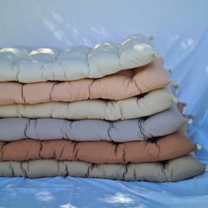 Cojín de suelo de algodón hecho a mano, decoración de habitación de bebé, suelo, cojín, almohadas de suelo, almohadas para niños, almohada de guardería, niña