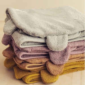 Hooded baby and toddler towel, Bath towels, soft baby towel with hood, toddler bath towel, organic cotton, baby shower gift, nursery towel,