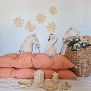 Linne Golvkudde, Babyrumsinredning, Barnkudde (110 cm * 60 cm) bild 2