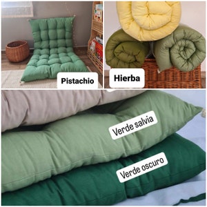 Cojín de suelo de algodón decoración de la habitación del bebé, cojín de algodón hecho a mano, almohadas de suelo, almohadas para niños, almohada de guardería, colchón de niña, banco imagen 5