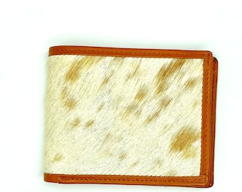 Handmade Cowhide Genuine Leather Bifold Wallet, Anniversary Gift for Him