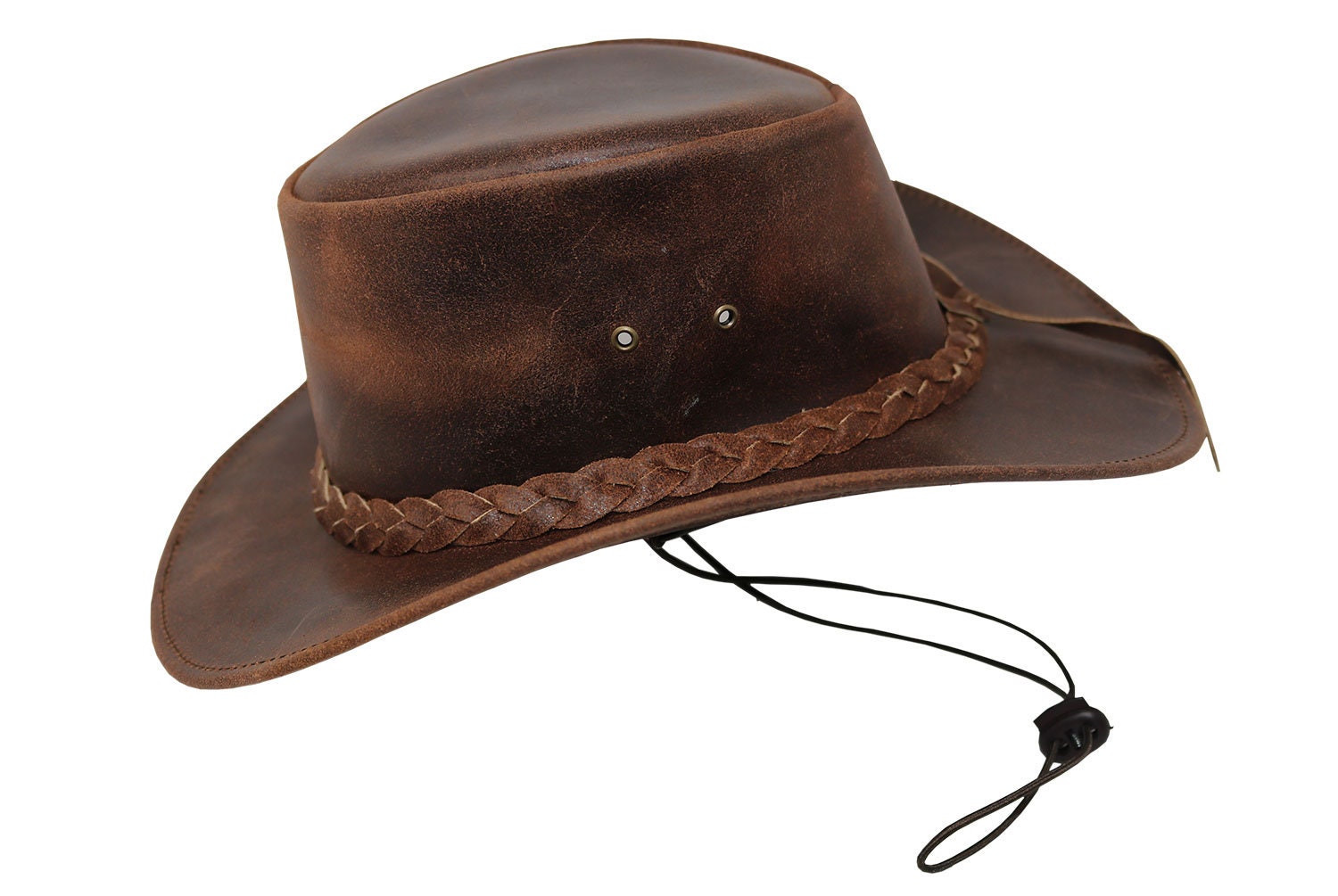 Leather Cowboy Hat Western Style Genuine Premium Leather Hats Etsy