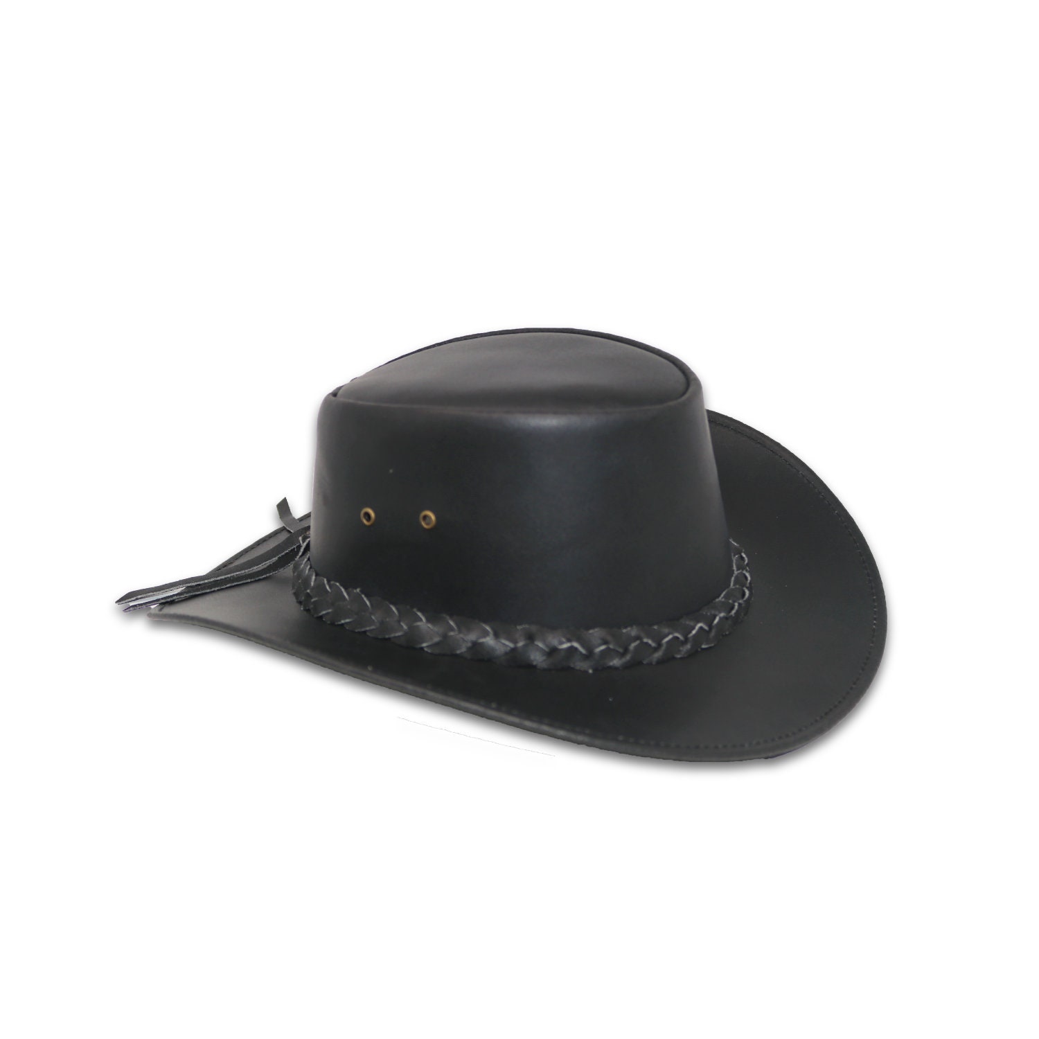 Leather Cowboy Hat Western Style Genuine Premium Leather Hats Etsy