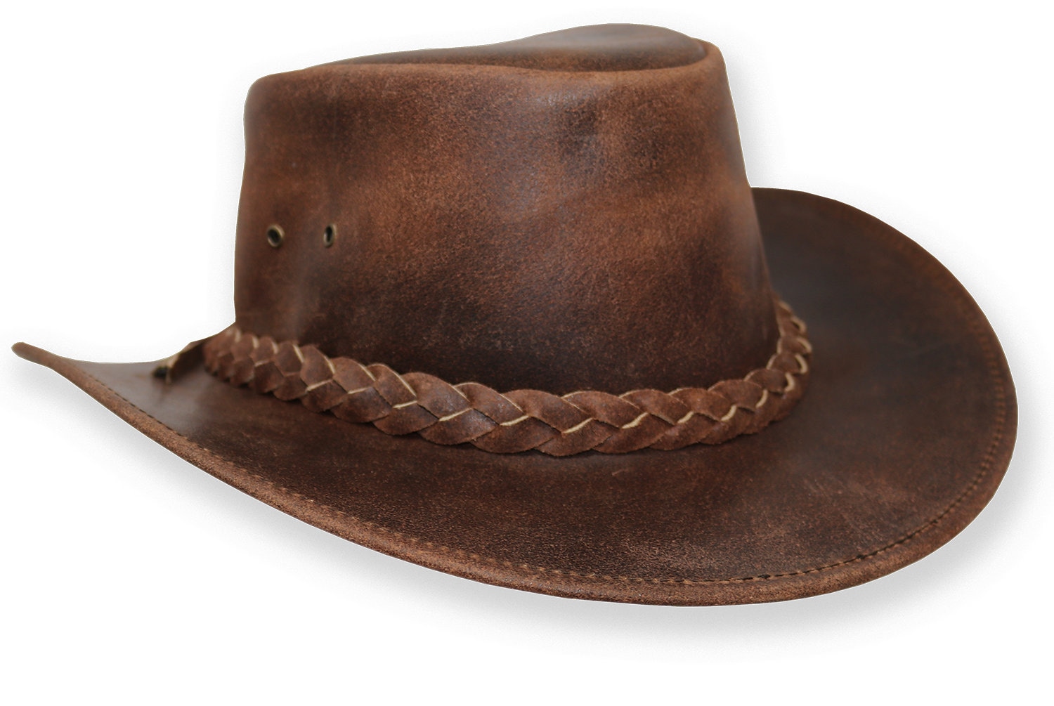 Leather Cowboy Hat Western Style Genuine Premium Leather Hats Etsy