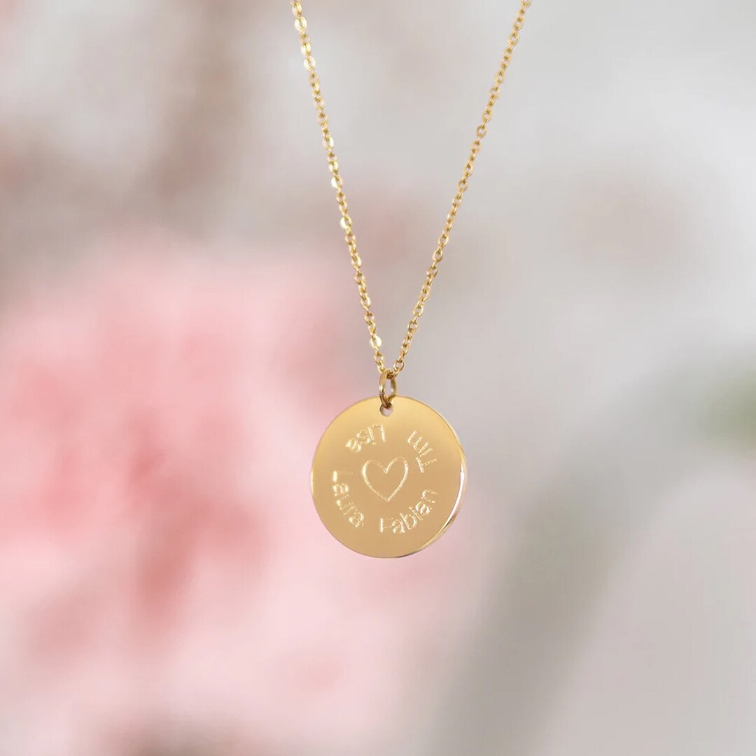 Familienkette Ring Halskette Mutter Personalisiert Silberschmuck