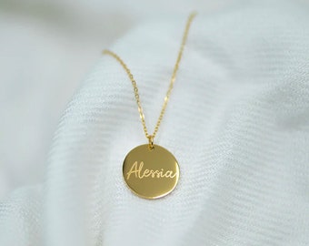 Necklace with engraving in gold, silver & rose gold | Name chain, date chain, letter string