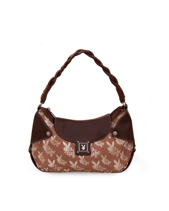 2000s Vintage Playboy Baguette Bag / Y2k Monogram