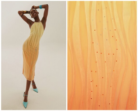 90s VERSACE Mesh Dress / RARE 1990S- 2000s Vintage