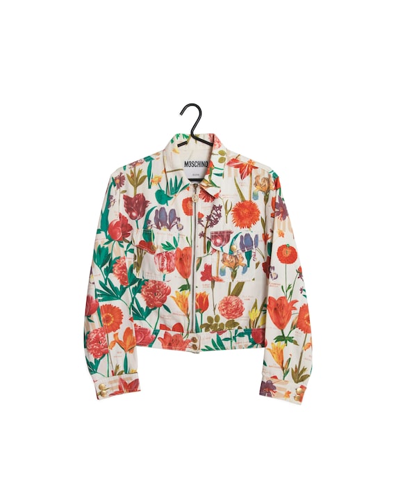 1990s MOSCHINO Floral Jacket / 90s Moschino Chest
