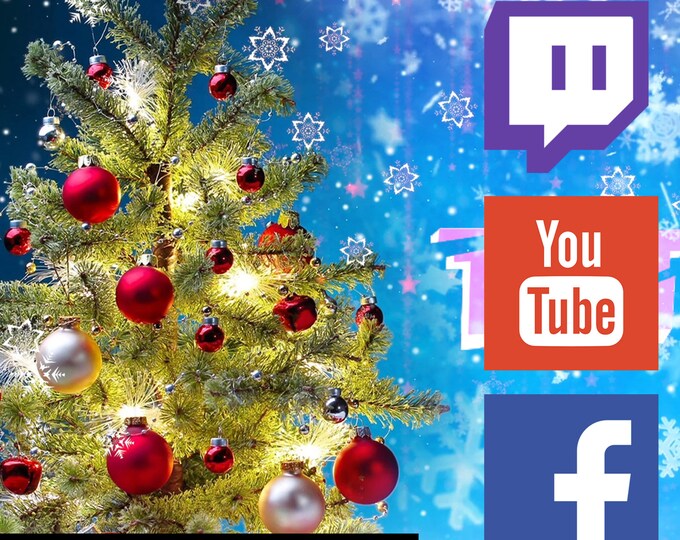 Christmas Tree Animated Background Loop Etsy