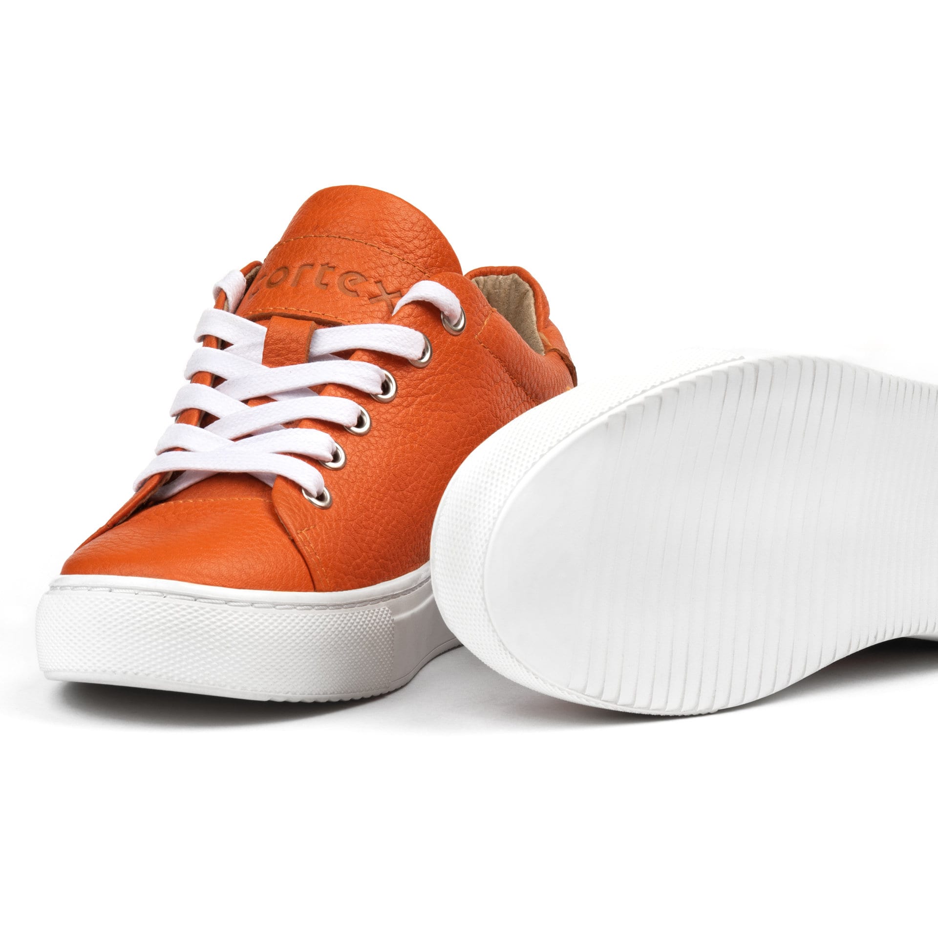 orange and tan shoes