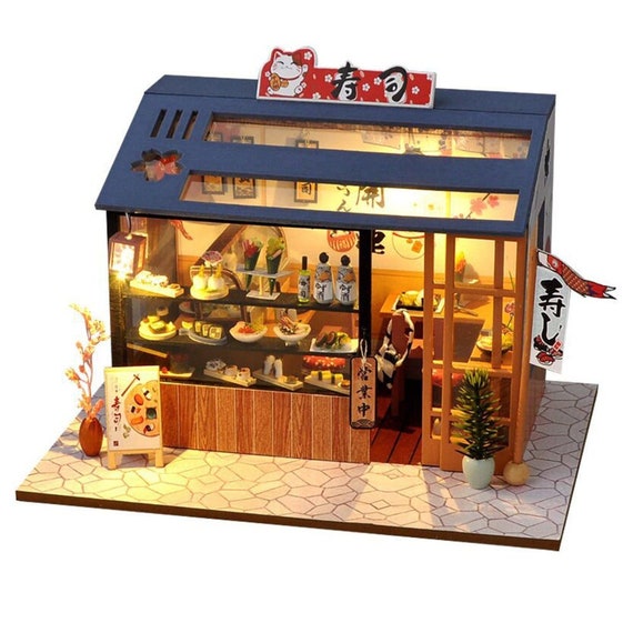 Sushi Restaurant Miniature DIY Kit Japanese Dollhouse Etsy