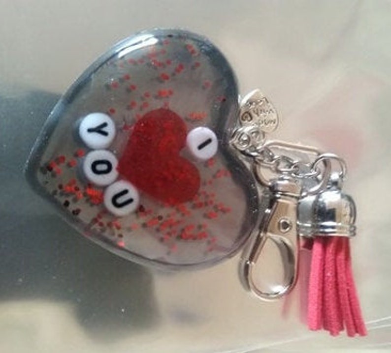 Heart Keychain Ricky Martin Resin Heart Keychains - Etsy