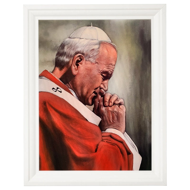 Picture of the Holy Father, Pope John Paul II on the Canvas, Holy ...