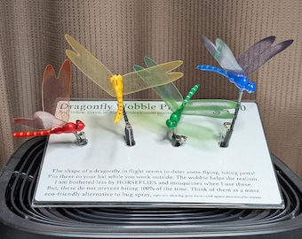Dragonfly Wobble Pin (Hat Accessory)