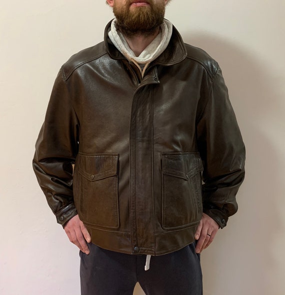 Vintage Men Leather Jacket