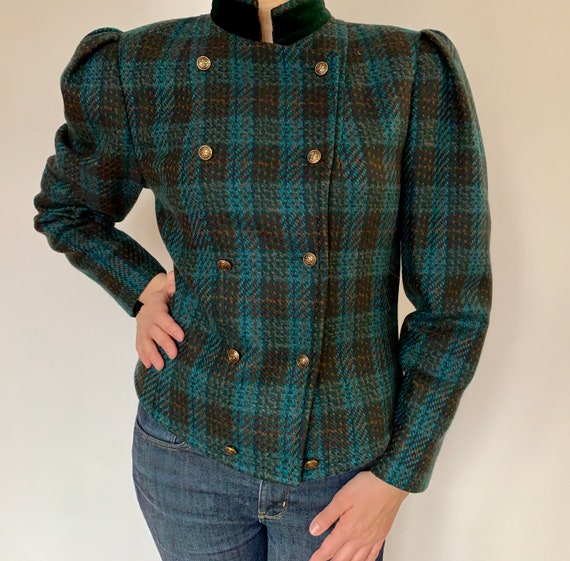 Vintage tartan wool jacket