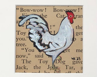 Rooster with playful text