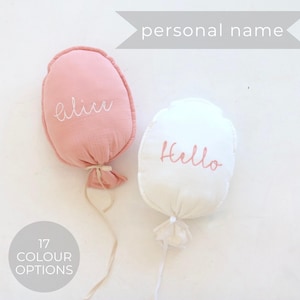 Custom Embroidered Balloon, Wall Decor Balloon, Baby Announcement Balloons,Boucle Cushion Personalised, Nursery Decor, Baby Shower Gift