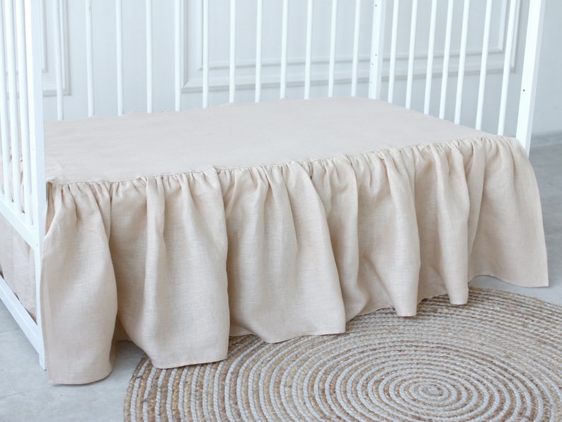 Yellow Crib Bed Skirt Cot Bed Skirt Ruffled Crib Skirt Crib - Etsy