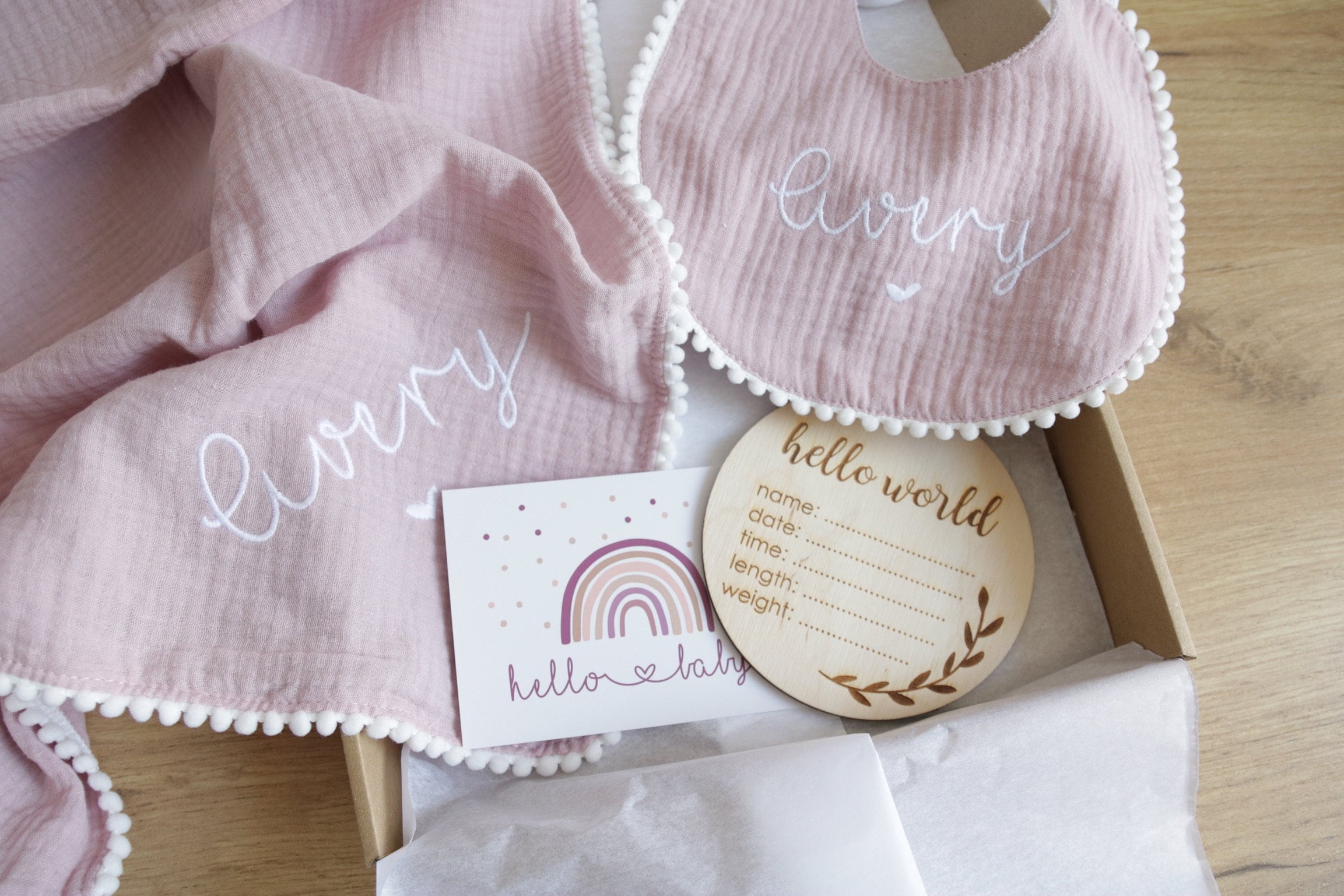 Baby Gift Box, Set, Personalized Shower Gift, Newborn Custom Gift Box, Girl New Mom