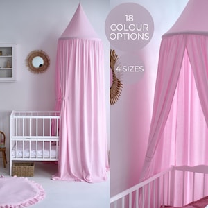 Girl Bed Canopy, Girl Bed decor Hanging Canopy, Reading Nook Canopy, Bed Canopy, Bed Tent, Muslin Bed Canopy, Baldachin Nursery Room Decor