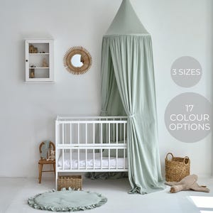 Kids Bed Canopy, canopy sage green, Hanging Canopy, Reading Nook Canopy, Bed Canopy, Bed Tent, Muslin Bed Canopy, Baldachin