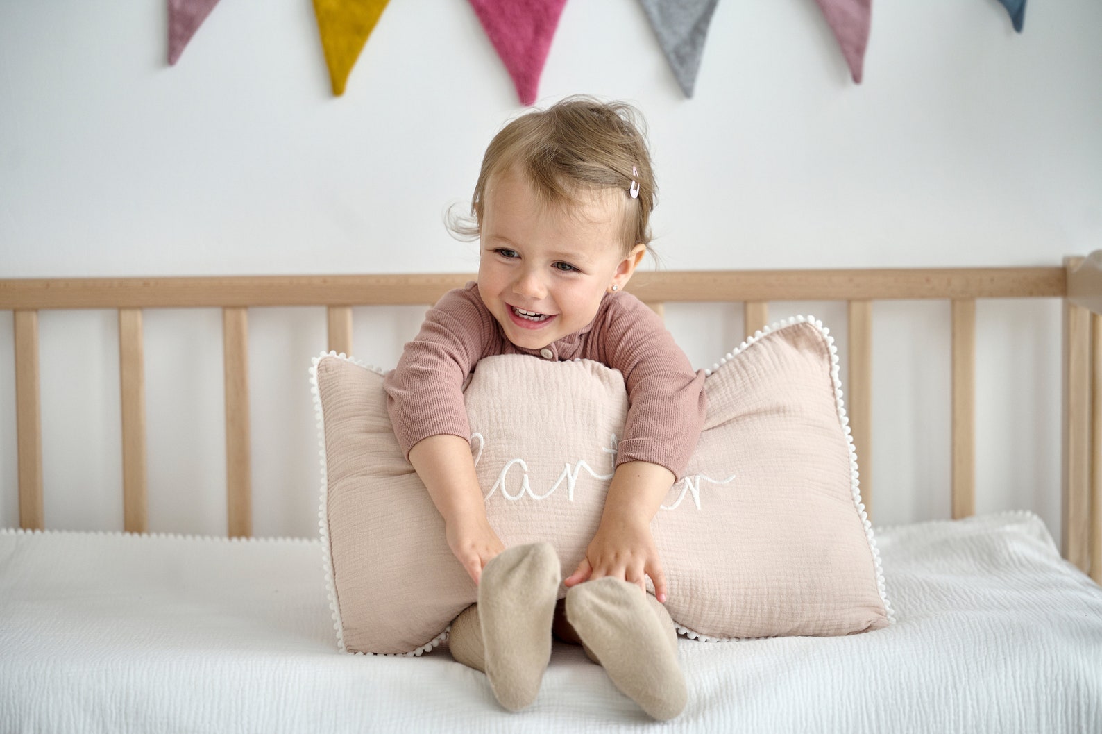 Custom Name Pillowcase, Embroidered Pillowcase, Baby Name Pillowcase