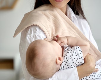 Muslin Burp Cloth, Organic Cotton Burping Cloth, Shoulder Muslin Cloth, Baby Shower Gift Idea