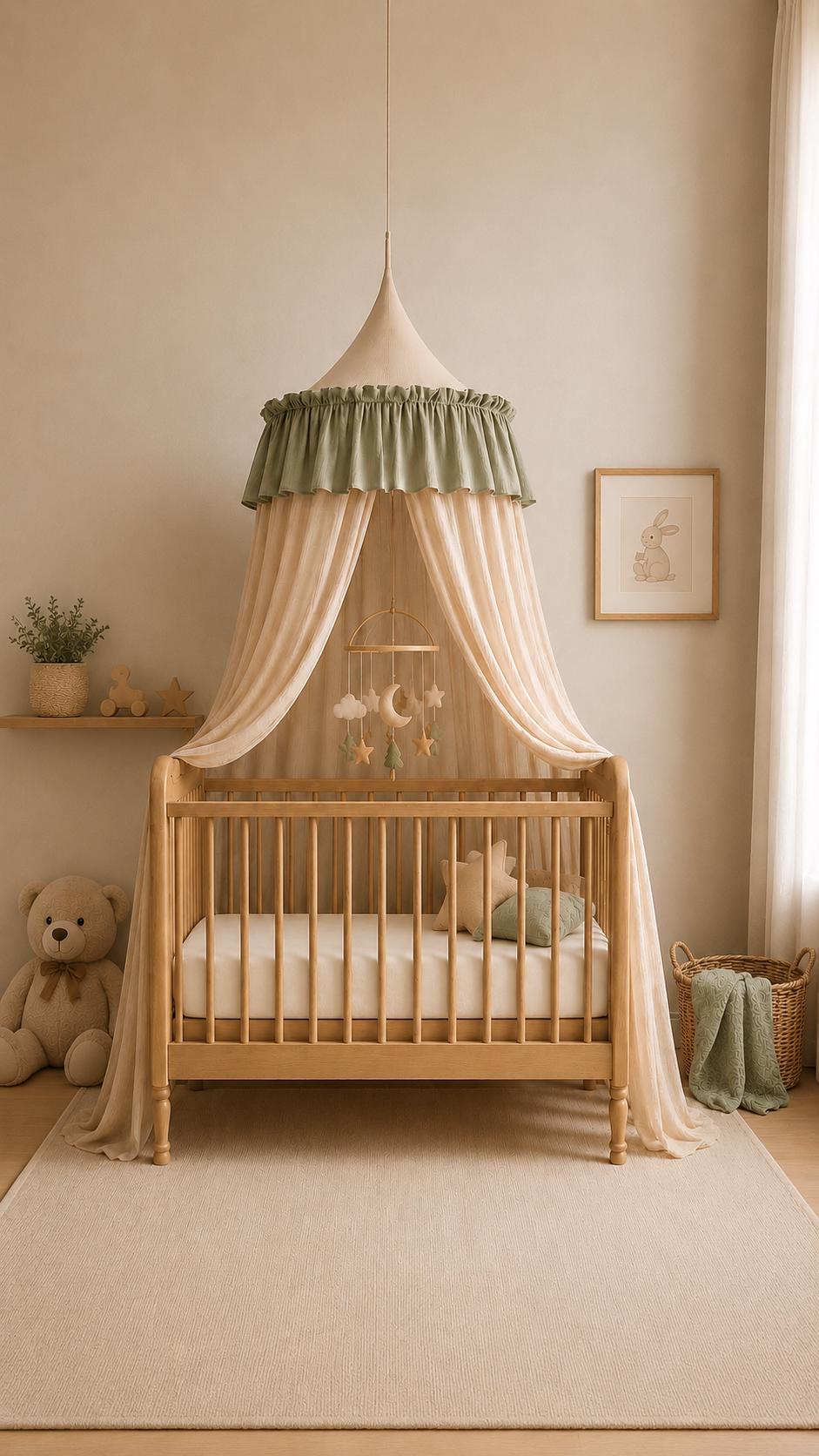 Baby Bed Canopy, Crib Canopy, Cotton Bed baldachin, Kid Bed Canopy, Reading Corner Canopy, Fringe Bed Canopy, Nursery Room Decor, Room idea