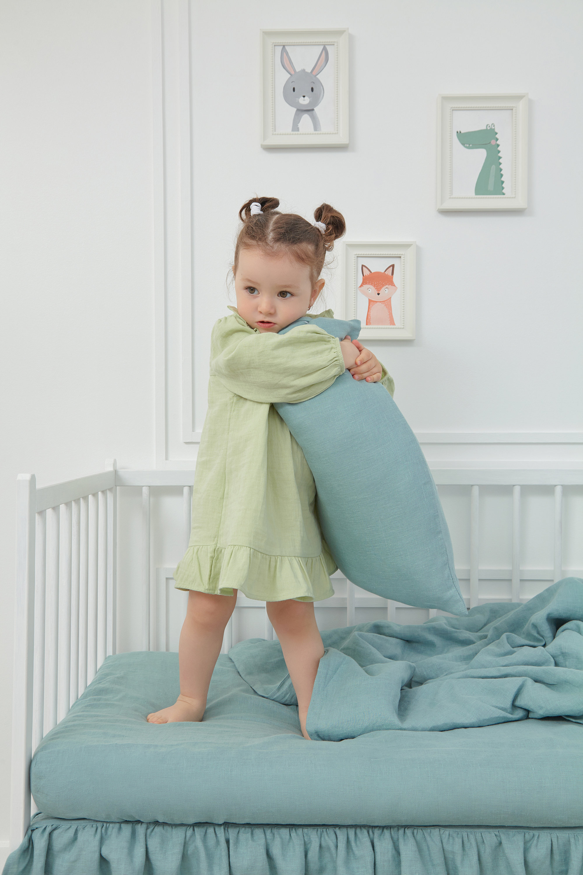 Crib Bedding Set Neutral Cot Bedding Linen Baby Crib Bedding Etsy