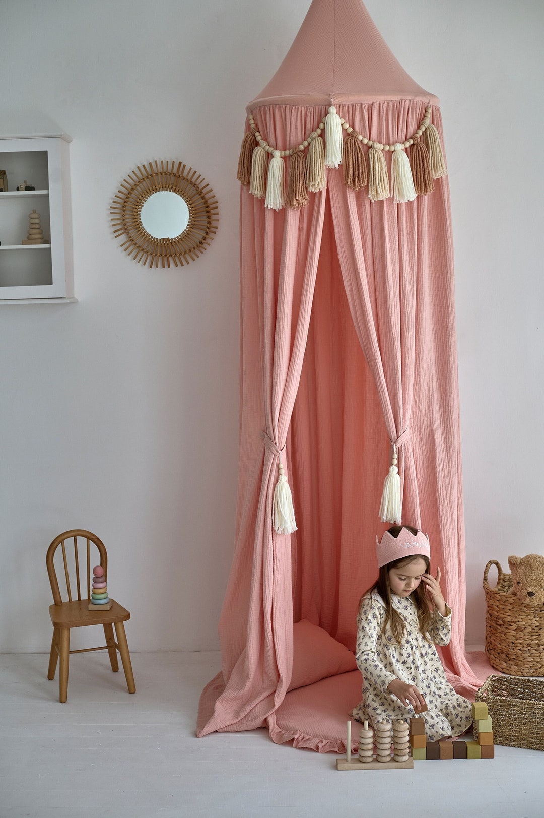 Kid's Bed Canopy, Bed Canopy for Girls, Canopy Bed Kids, Hanging Canopy ...