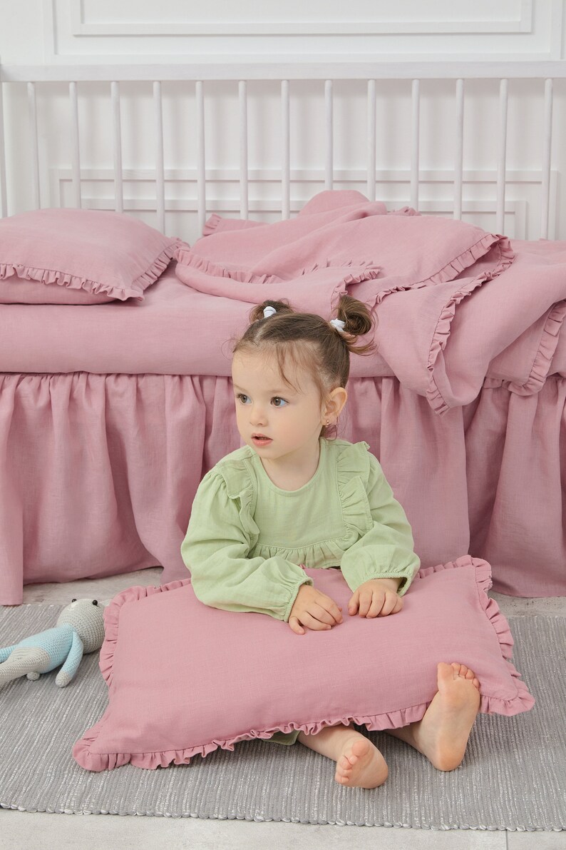 Neutral Crib Set Baby Bedding Crib Bedding Set Girl Linen Etsy