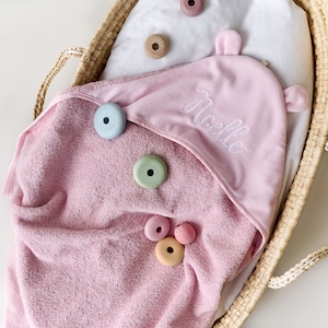 Monogrammed Hooded Baby Towel, Hooded Baby Towel With Ears, Personalized Hooded Baby Towel, Baby Gift, Baby Bath Towel Toddler Hooded Towel image 8