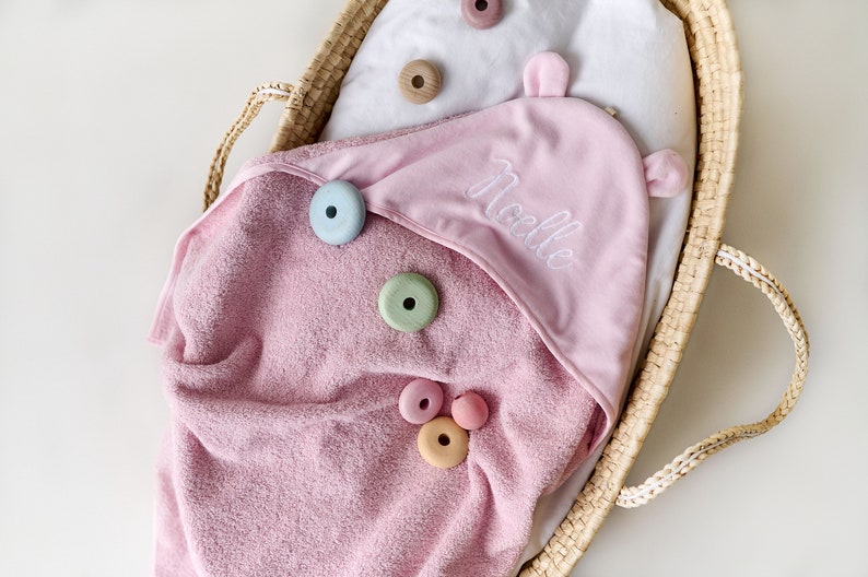 Monogrammed Hooded Baby Towel, Hooded Baby Towel With Ears, Personalized Hooded Baby Towel, Baby Gift, Baby Bath Towel Toddler Hooded Towel image 8