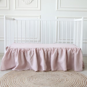 cot bed skirt, Girl Crib Bed Skirt, Ruffled Crib Skirt, Crib Skirt for Baby Bed, Crib Skirt for Nursery Room Decor, cot bedding