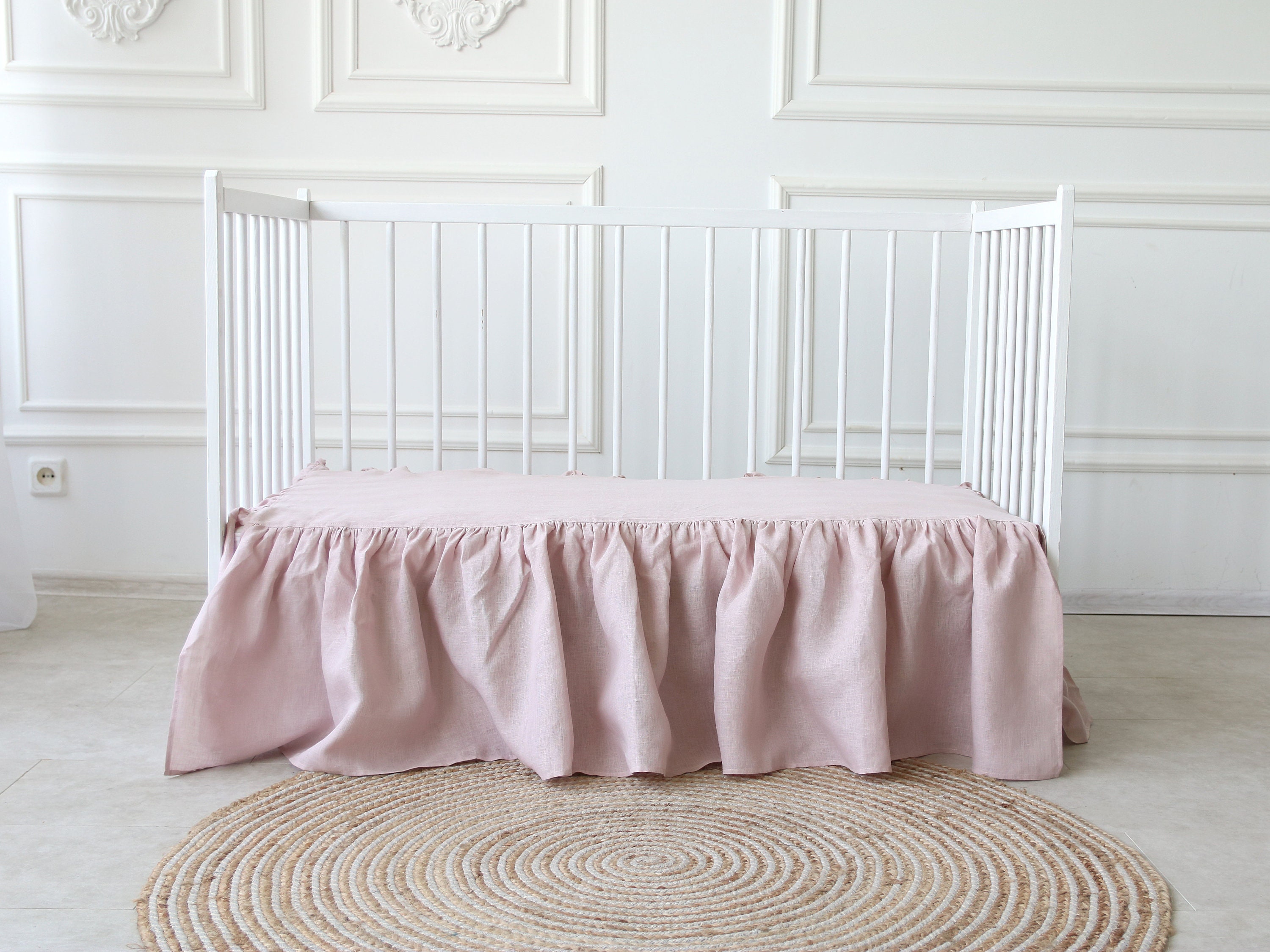 Rose Crib Skirt Etsy