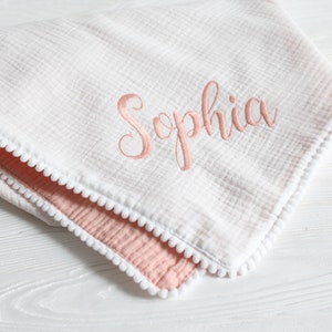 Stroller blanket, baby blanket personalised, baby blanket with name, baby soft blanket, Stroller blanket personalised, baby muslin blanket image 6