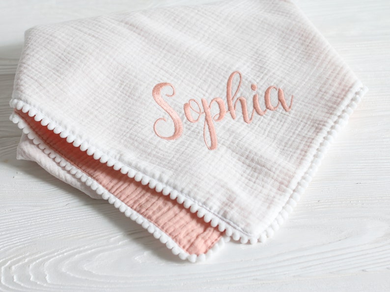 Stroller blanket, baby blanket personalised, baby blanket with name, baby soft blanket, Stroller blanket personalised, baby muslin blanket image 6