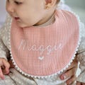 Personalized Baby Bib, Monogrammed Baby Bib, Baby Shower Gift, Baby Gift, Baby Bib, Personalized Soft Muslin Bib for Baby product logo