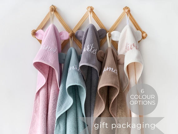 Monogrammed Hooded Baby Towel, Hooded Baby Towel With Ears, Personalized Hooded Baby Towel,  Baby Gift, Baby Bath Towel Toddler Hooded Towel