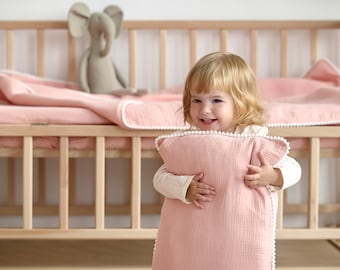 crib bedding set girl, baby bedding set, baby bedding girl, Duvet Cover and Pillowcase, Sustainable Bedding for Toddlers and Babies