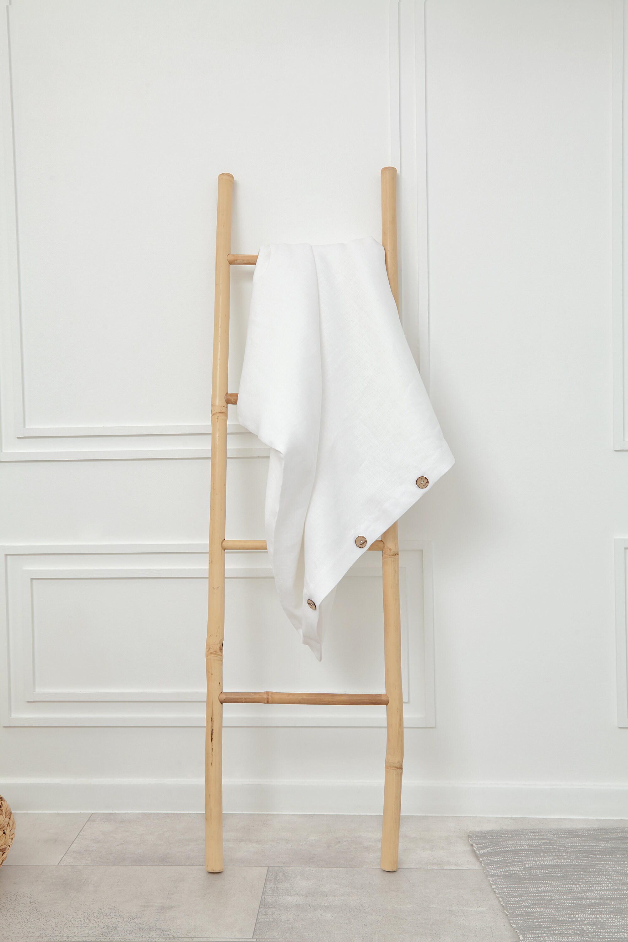 White Linen Baby Bedding Set Linen Baby Bedding White Crib Etsy