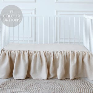 Crib Bed Skirt, Ruffled Crib Skirt, Crib Skirt for Baby Bed, Crib Skirt for Nursery Room Decor